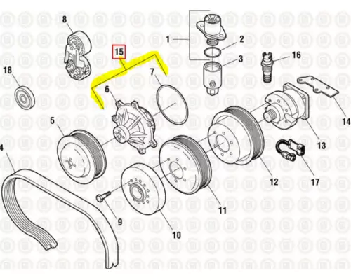 Water Pump INTERNATIONAL DT466E   LKQ Evans Heavy Truck Parts