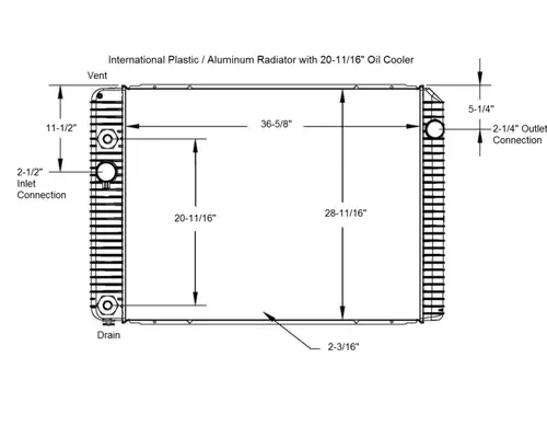 Radiator INTERNATIONAL Durastar Frontier Truck Parts