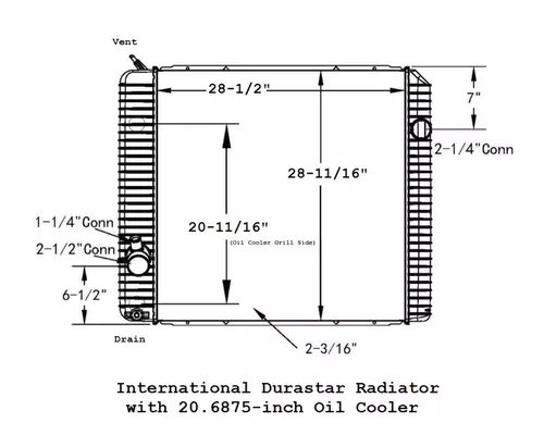 Radiator INTERNATIONAL Durastar Frontier Truck Parts