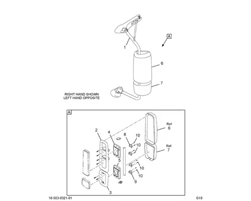 Mirror (Interior) INTERNATIONAL International  K &amp; R Truck Sales, Inc.