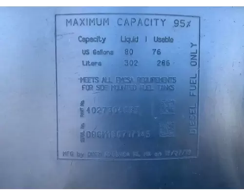 International LT625 Fuel Tank