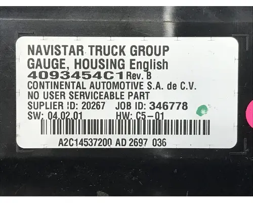 International LT Instrument Cluster