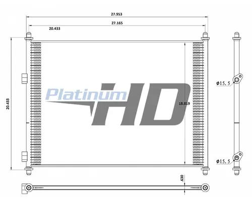 Air Conditioner Condenser INTERNATIONAL Lonestar Frontier Truck Parts