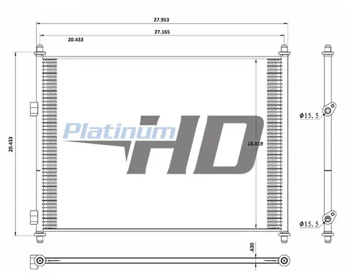 Air Conditioner Condenser INTERNATIONAL Lonestar Frontier Truck Parts
