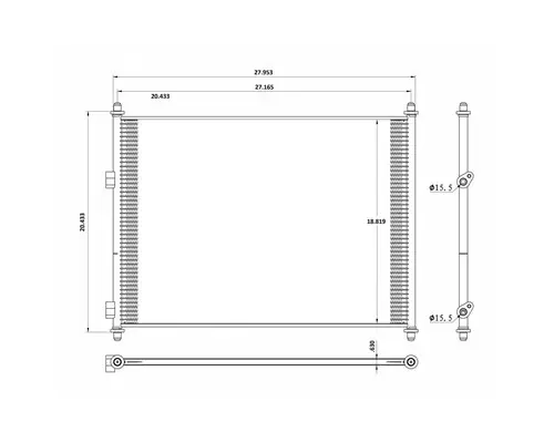 Air Conditioner Condenser INTERNATIONAL LONESTAR LKQ Heavy Truck - Tampa