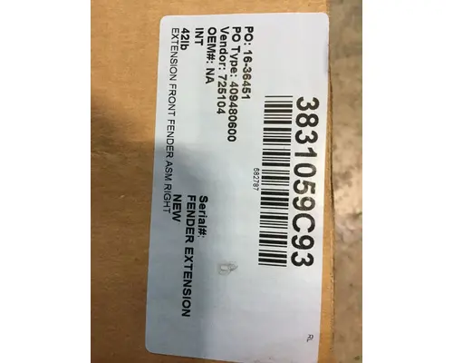 Fender Extension INTERNATIONAL LONESTAR Marshfield Transportation Products