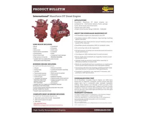 International MAXDT Engine Assembly