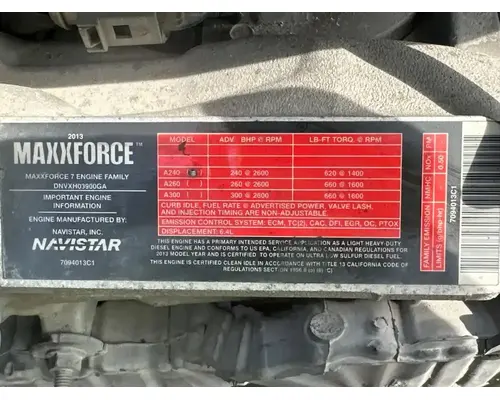 International MAXXFORCE 7 Engine Assembly
