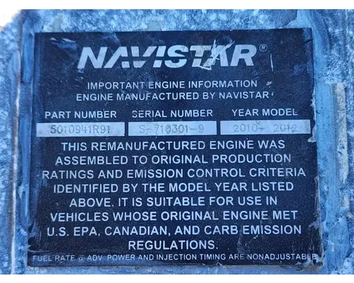 International MAXXFORCE DT Engine Assembly