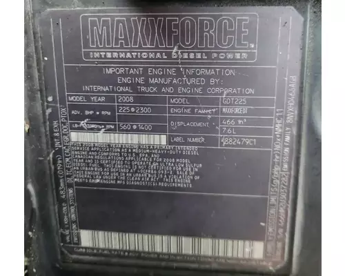 International MAXXFORCE DT Engine Assembly
