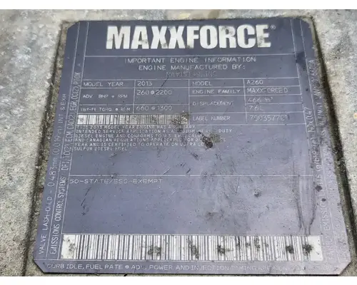 International MAXXFORCE DT Engine Assembly