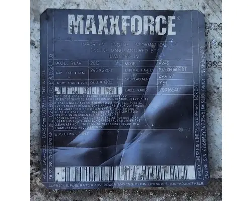International MAXXFORCE DT Engine Assembly