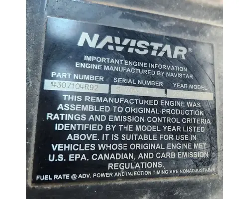 International MAXXFORCE DT Engine Assembly