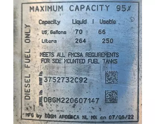 International MV607 Fuel Tank