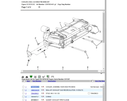 International MaxxForceDT EGR Cooler
