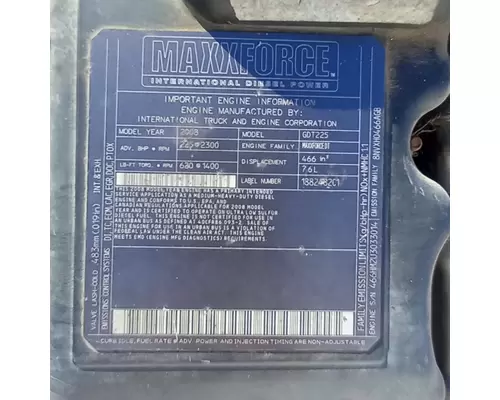 International MaxxForceDT Engine Assembly