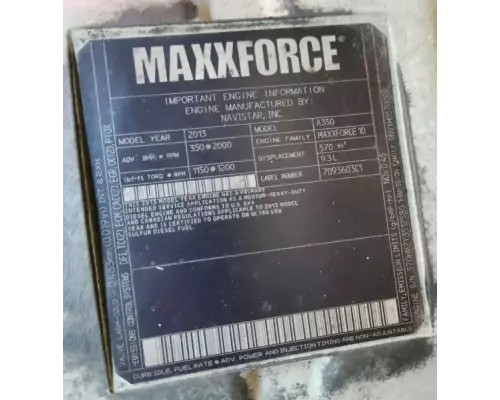 International Maxxforce 10; Maxxforce 9 Engine Assembly