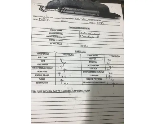 Engine Assembly INTERNATIONAL MAXXFORCE 11 Wilkins Rebuilders Supply
