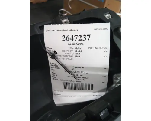 Dash Panel INTERNATIONAL MV LKQ Heavy Truck - Goodys