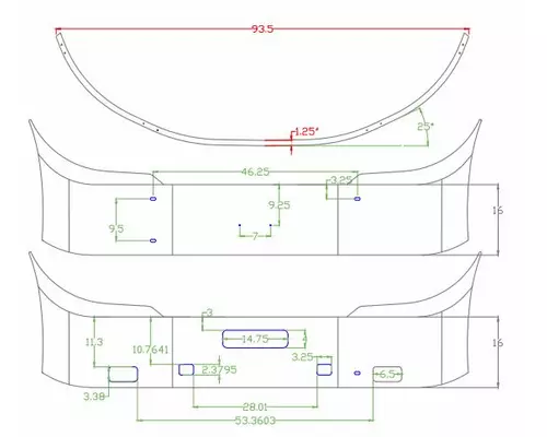 International PROSTAR Bumper Assembly, Front