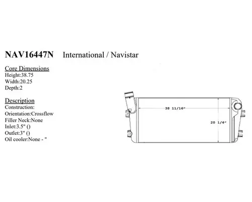 Charge Air Cooler (ATAAC) INTERNATIONAL Paystar Frontier Truck Parts