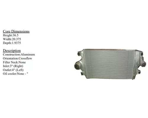 Charge Air Cooler (ATAAC) INTERNATIONAL Prostar Frontier Truck Parts