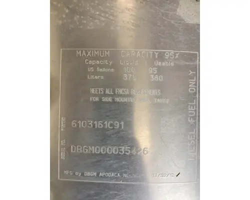 Fuel Tank INTERNATIONAL PROSTAR K &amp;amp; R Truck Sales, Inc.