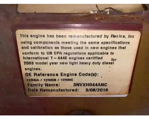 International T444E Engine Assembly