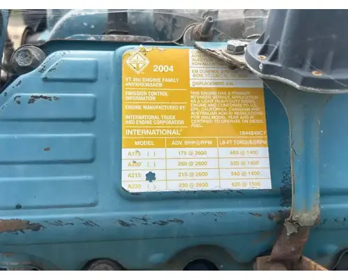 International VT-365 6.0L Engine Assembly