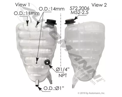 International WORKSTAR Radiator Overflow Bottle  Surge Tank