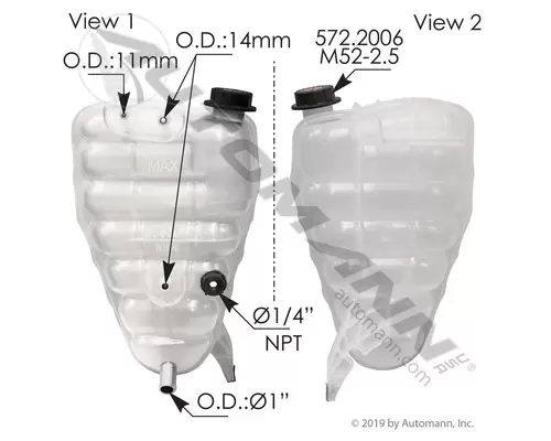 International WORKSTAR Radiator Overflow Bottle  Surge Tank