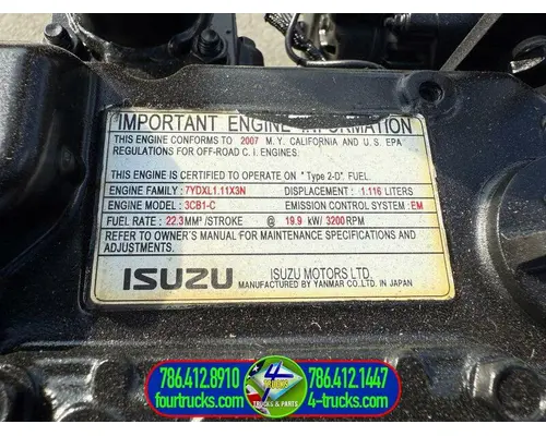 Isuzu 3CB1-CZP01 Engine Assembly