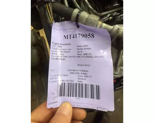 Isuzu 4HE1TC Engine Assembly