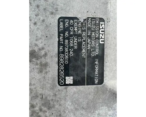 Isuzu 4HE1XS Engine Assembly