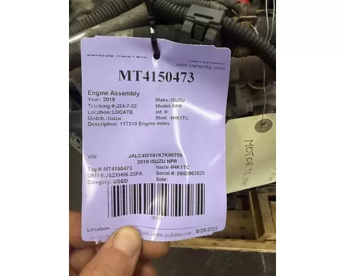 Isuzu 4HK1TC Engine Assembly