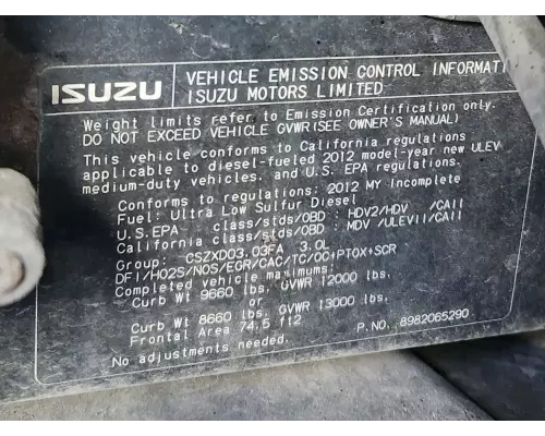 Isuzu 4JJ1-TC Engine Assembly