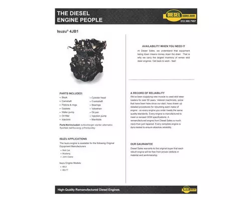Isuzu 843 Engine Assembly