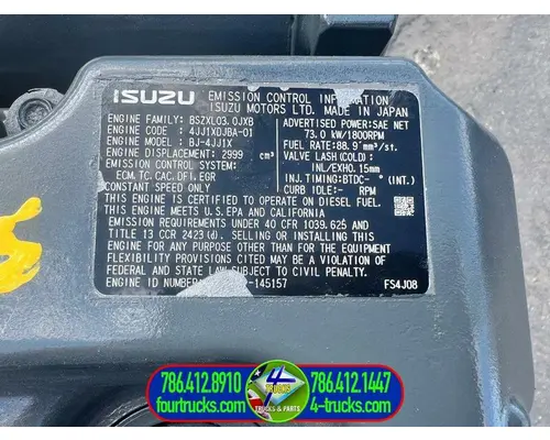 Isuzu BJ-4JJ1X Engine Assembly