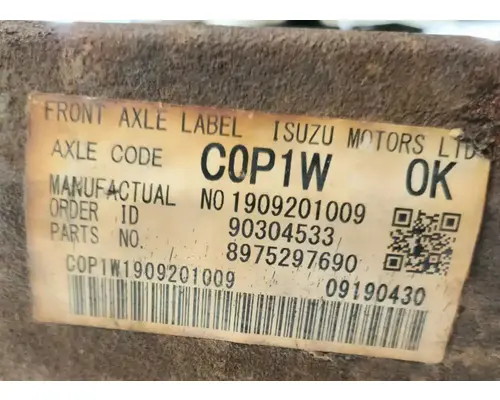 Isuzu NPR HD Axle Assy, Fr (4WD)