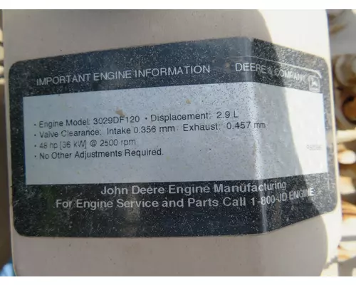 JOHN DEERE 3029 DF-120 Engine Assembly