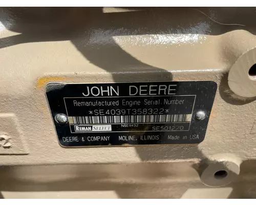 JOHN DEERE 4039T Engine Assembly