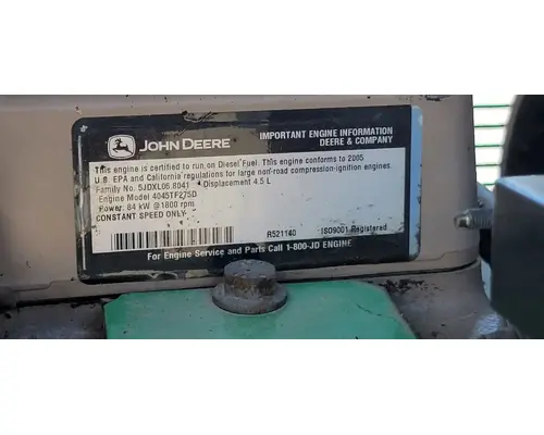 JOHN DEERE 4045TF275D Engine Assembly