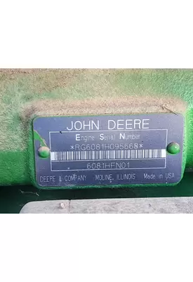 JOHN DEERE 6081 Engine Assembly