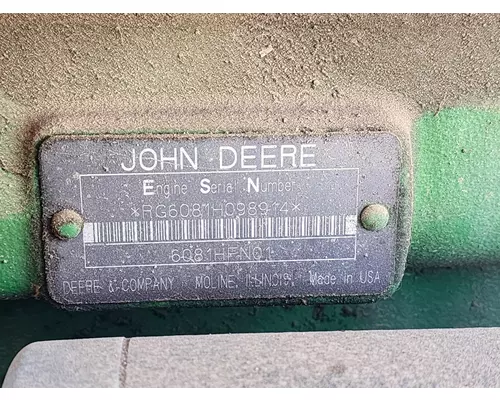 JOHN DEERE 6081 Engine Assembly