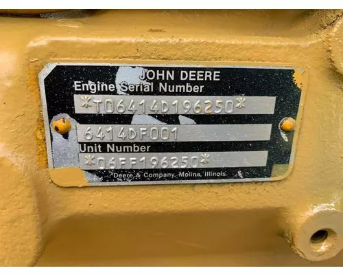 JOHN DEERE 6414DF001 Engine Assembly