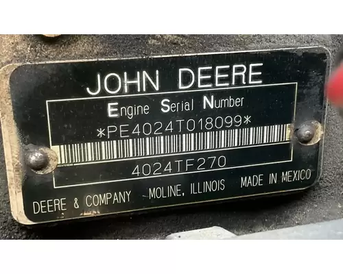 John Deere 4024TF270C Engine Assembly