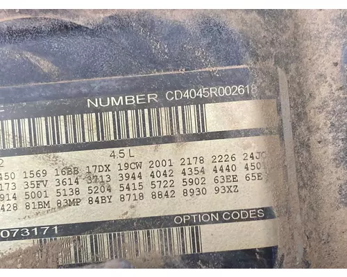 John Deere 4045HMC92 Engine Assembly