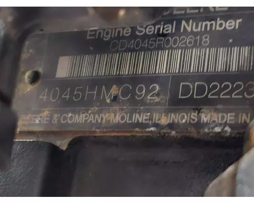 John Deere 4045HMC92 Engine Assembly