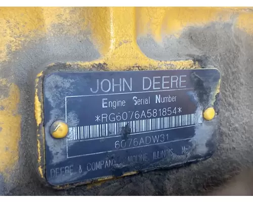 John Deere 6076 Engine Assembly