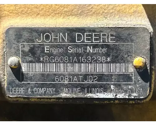 John Deere 6081 Engine Assembly
